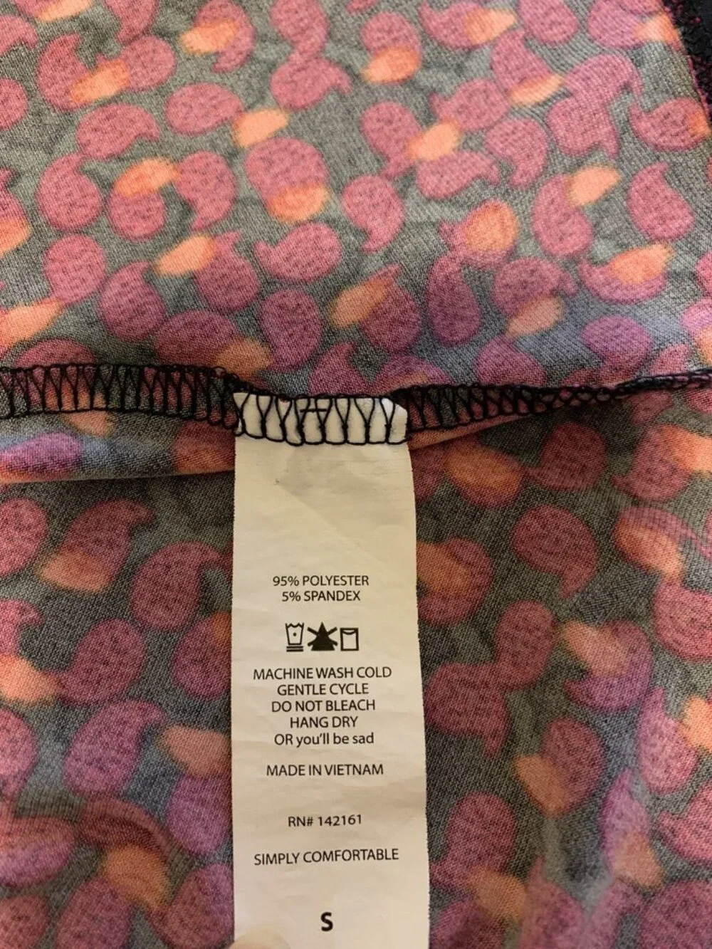 LuLaRoe Red Black Paisley Print Pull On Maxi Skirt